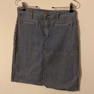 Caslon denim blue/white stripe skirt S8